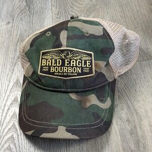 Bald‎ Eagle Bourbon Hat Cap Snap Back Camo Mesh Unisex One Size Beach Summer